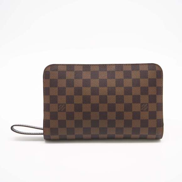 LOUIS VUITTON Monogram Saint Louis N51993 Second Bag, Brown Coated Canvas and...